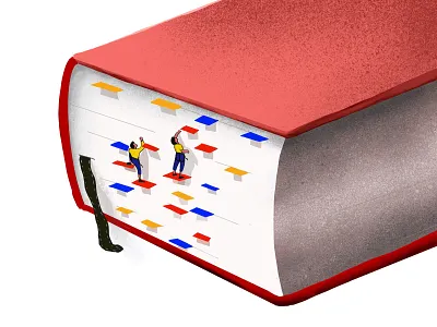 books brand illustraion product design ui ux web page