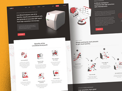 Blood Analyzer UI design analysis artificial intelligence icon illustration medical product technology uiux web