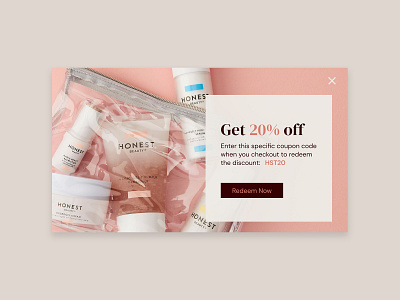 Discount | Pop Up Design beauty brand branding design discount discount code minimal pink popup ui ux web website