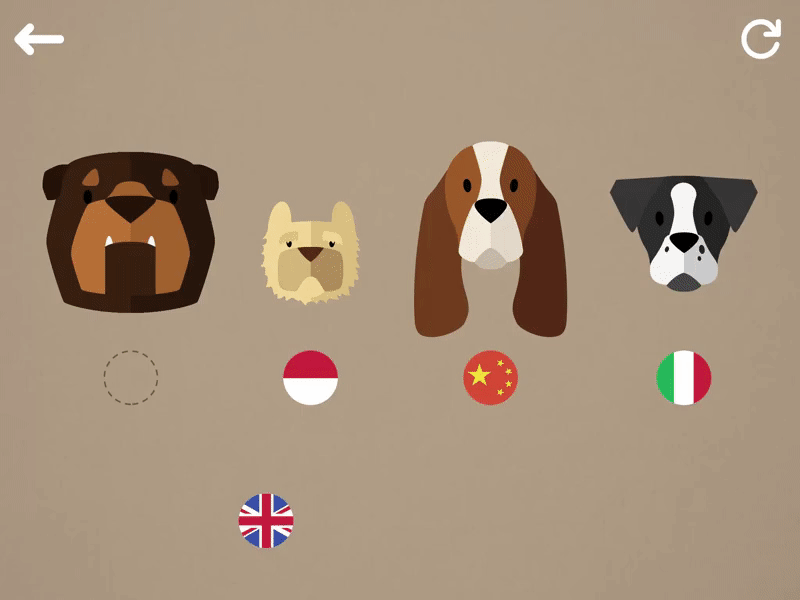 Onomatopoeia App after effects animation app branding character design dog game game ui illustration ui ux