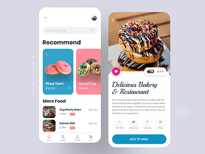 Donuts App Ui agency animal app app ui application catering design donut donuts food landing page ui minimal mobile mobile ui mockup product app product landing page restaurant app typography