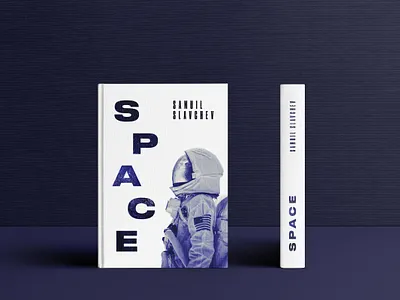 Space Book Cover bold bold design bold typography book book cover book cover design cover design double exposure graphic design practice product design