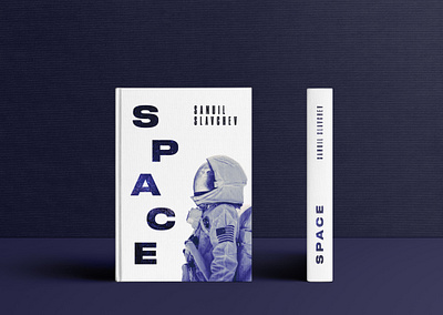 Space Book Cover bold bold design bold typography book book cover book cover design cover design double exposure graphic design practice product design