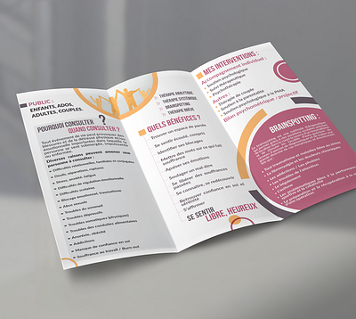 Brochure for psychologist branding brochure graphicdesign illustrator