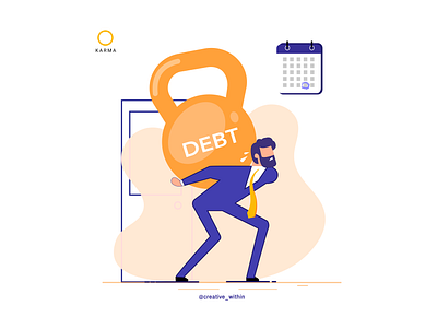 Illustration: KARMA brand adobe illustrator design finance app flat flat design illustration vector illustration web design website website design