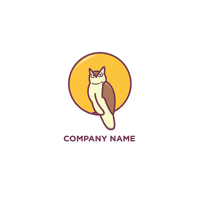 owl company logo animation design icon illustration logo minimal vector