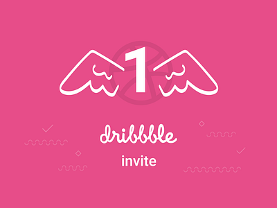 Dribbble invite dribbble dribbble invite dribble invites giveway illustraion invite wing