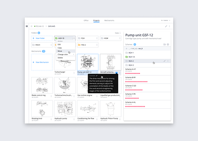 The system of creating innovative projects design folder system ui ux web