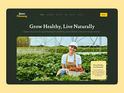 Organic Plant Donation and Awareness Platform 3d blog everyone farming benifit modern ui organic organic farm organic plant plant donation treanding web design website ui website ux