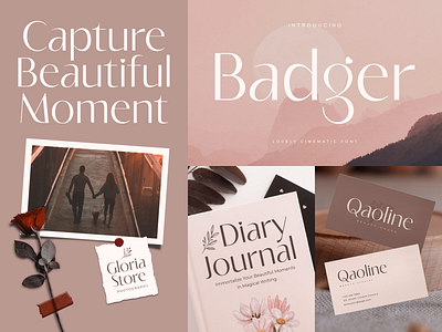 Badger – Soft, Elegant & Made for Love 💕 badger font branding cinematic font classy creative editorial elegant font femine lovely luxury modern romantic font sensatype stylish typography vintage wedding