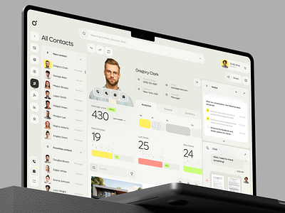 Relatia CRM - Real Estate Contacts Dashboard admin ai app b2b business crm dashboard design interface product saas sales service ui ux web