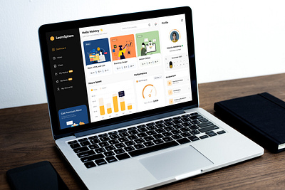 LearnSphere - E-learning Dashboard UI dashboardui e learning edtech education minimaldesign ui uiux userexperience ux webdesign