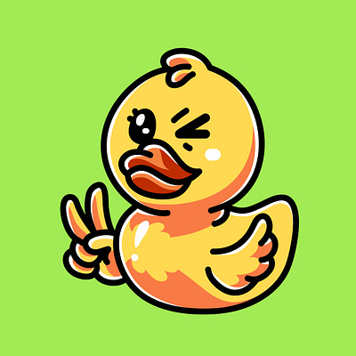 Rubber Duck Doodle Cartoon Illustration art artwork branding cartoon colorful cute design doodle duck graphic design illustration logo rubber duck toys ui