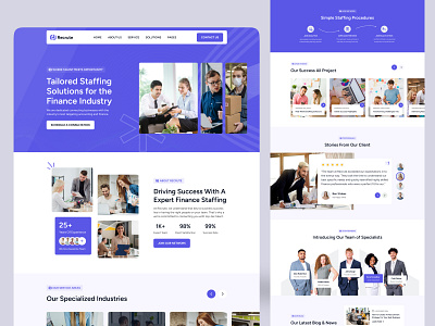 Recruitment and Staffing Agency Landing Page fleexstudio home page homepage landing landing page uidesign uiux uiuxdesign web web design webdesign