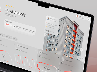 Horeca Innity - Hotel Management Dashboard ai app b2b business crm dashboard design estate hotel interface product property real estate saas service ui ux web