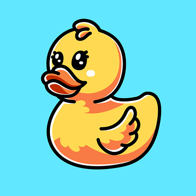 Rubber Duck Doodle Cartoon Illustration art artwork branding colorful cute design graphic design illustration logo nft rubber duck toys