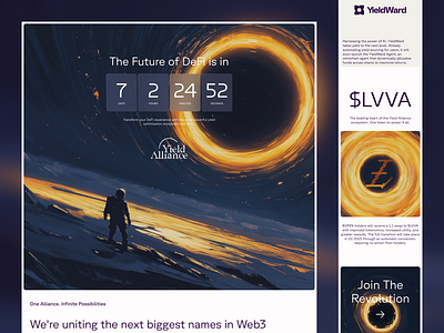 Yield Alliance: Landing Page branding crypto dapp ethereum ui web3 website website design