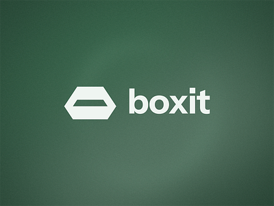 Boxit – Logo Design box branding cube design flat geometrical gradient grain green logo minimal minimalism minimalist noise square