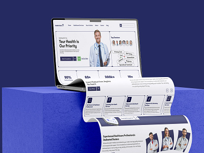 Healthcare Website UIUX Design design doctor healthcare web design healthy hospital landing page ui ui ux uiux web design web page design website wellness