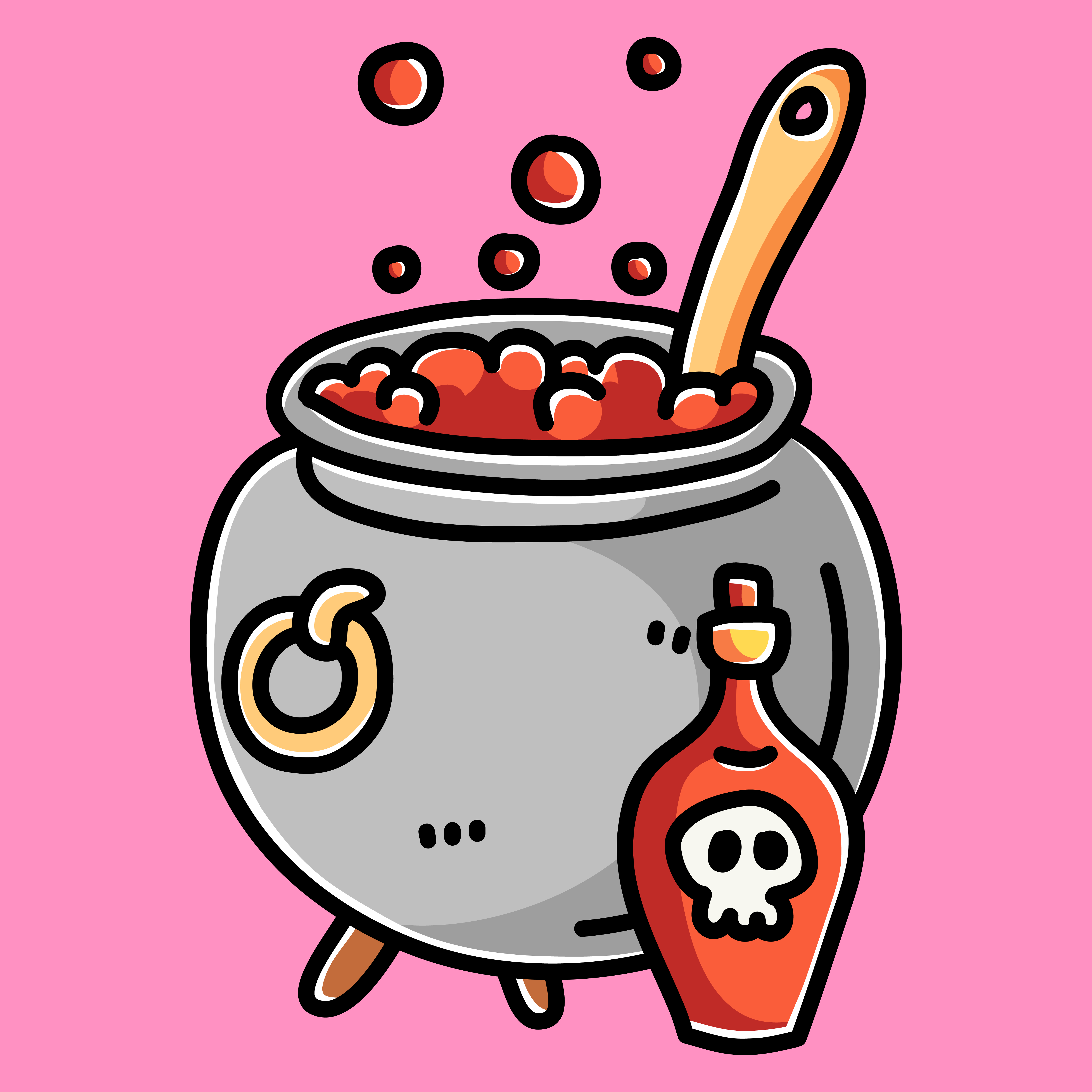 Witch Poisson Doodle Cartoon Illustration art artwork branding cartoon colorful cute design doodle graphic design halloween illustration kawaii logo party poisson ui witch