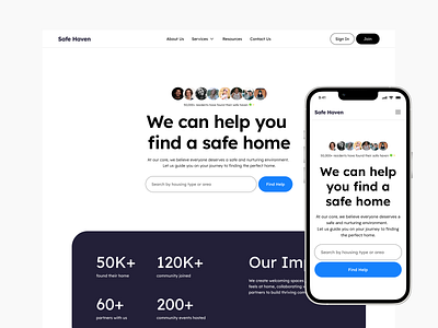 Community Housing Website Design design responsive ui web website