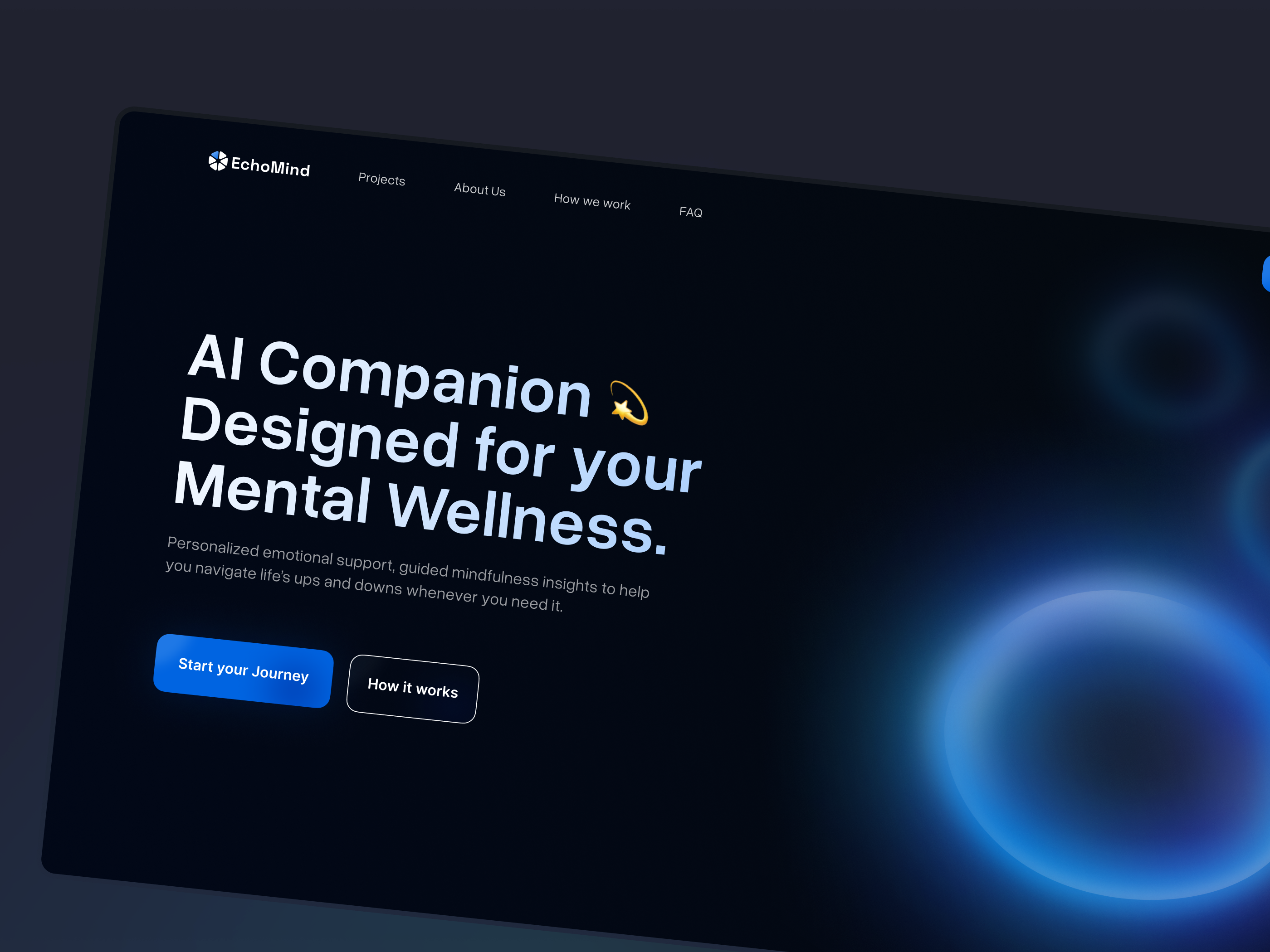 EchoMind AI Web Screen | UI Challenge #2 branding concept graphic design landing logo ui uxui web web app web design