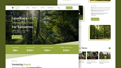 🌿 Eco Sphere Forest – Sustainability Landing Page UI 🌍 cleanui designtrends ecofriendly ecowebsite environmentaldesign figmadesign forestconservation greendesign landingpagedesign minimalui naturelovers natureui nonprofitwebsite sustainability sustainablefuture uiuxdesigner uxdesign webinspiration websitedesign wildlifeprotection