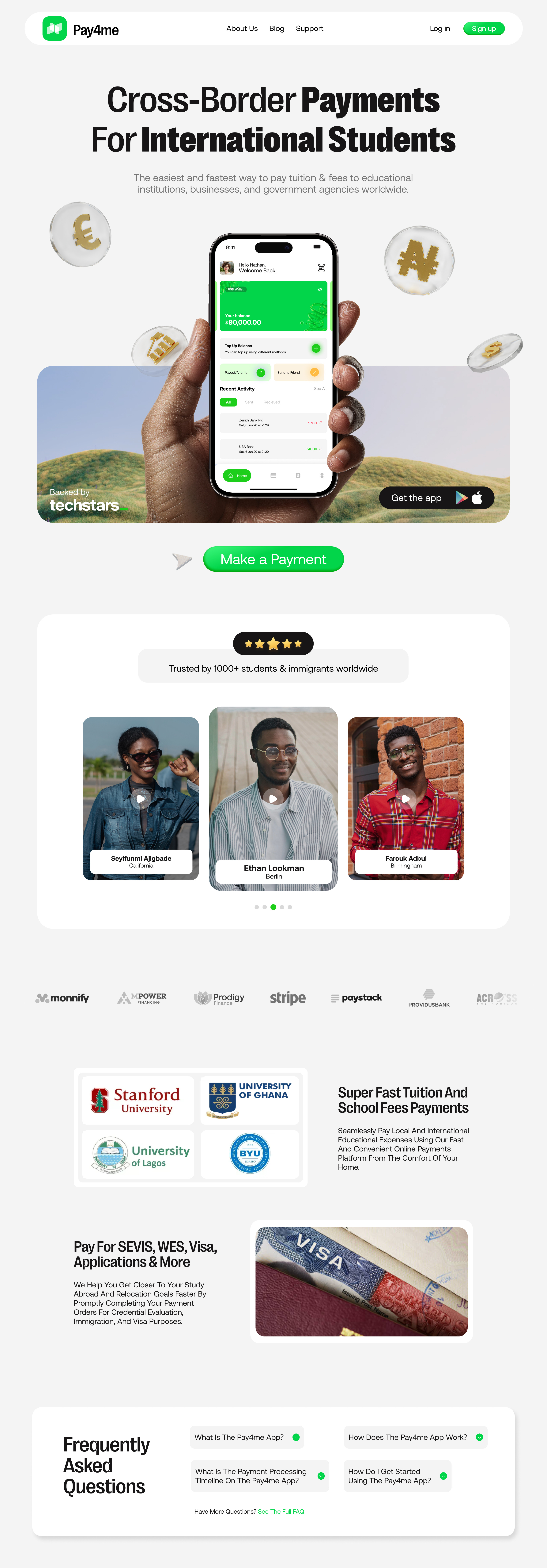 Pay4me Homepage redesign branding homepage ui ux web design website