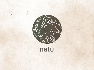 N art desk graphics horse leaves line logo nature
