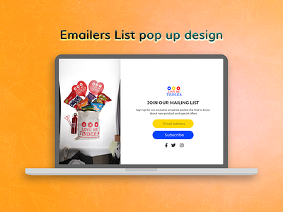 Email list pop up design design emailers list layoutdesign photoshop website design