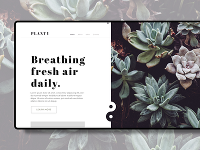 Plant Landing page Design classic clean design freelancer frontpage indie inspiration landing page design landingpage minimal minimalism minimalistic simple simple clean interface uidesign webdesign webdesigns