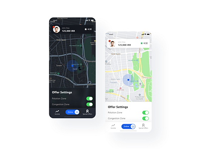 Snapp! Driver App Redesign careem dark mode driver driver app grab logestics lyft redesign ride ride sharing ridesharing snapp uber