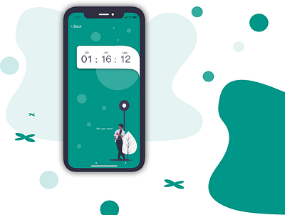 Counter Timer dailyui014 green mobile