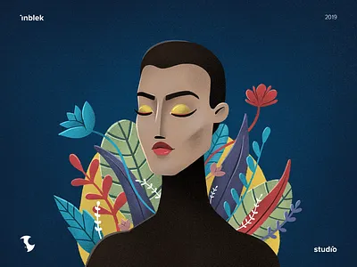 dang girl 2d character cosmetics cruelty free design flat floral flower illustration logodesign logomark makeup makeup artist vector vegan web