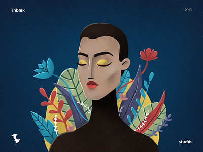 dang girl 2d character cosmetics cruelty free design flat floral flower illustration logodesign logomark makeup makeup artist vector vegan web