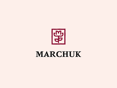 MARCHUK art brand concept design flower flowers idea line logo logos symbol