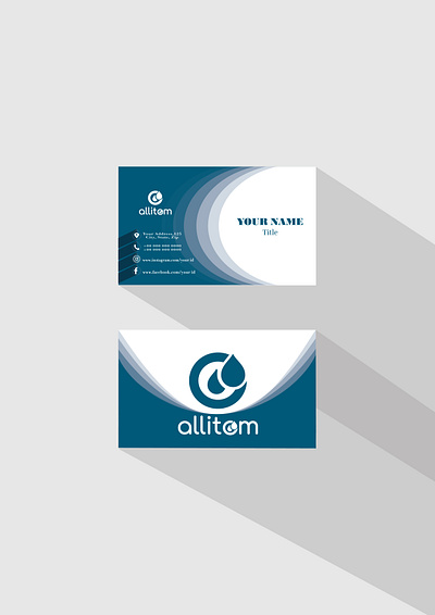 Business card design. blue brand design brand identity branding business card design illustrator cc logo visiting card