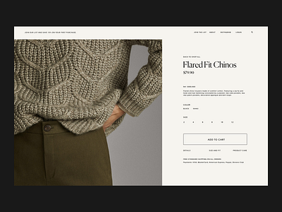 Fashion Store Single Page design ecommerce fashion fashionstore layout minimal modern photography serif store typography webshop whitespace