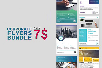 14 Corporate flyer just for $6 abstract design. photoshop file abstract flyer bundle bundles business flyer corporate corporate design design flyer minimal minimal design