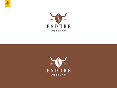 ENDURE COFFEE CO brand brand design brand identity branding branding design coffee coffee bean coffee cup coffee shop coffeeshop flat identitydesign logo design logodesign logos logotype vector vector art