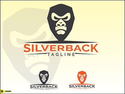 Silverback Gorilla logo brand identity branding creative design gorila graphicdesign illustrator logo logo design logos logotype silverback