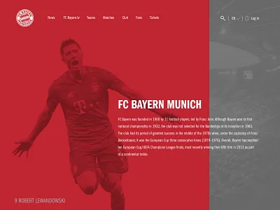FC Bayern Munich Landing Page Prototype adobe xd bayern bayern munich deutschland fifa football german landing page landingpage lewandowski ui ux webdesign