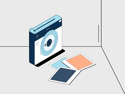Instax Illustration 2d affinitydesigner branding colorful design fujifilm illustration instagram stories instax isometric isometric illustration minimal pastels vector