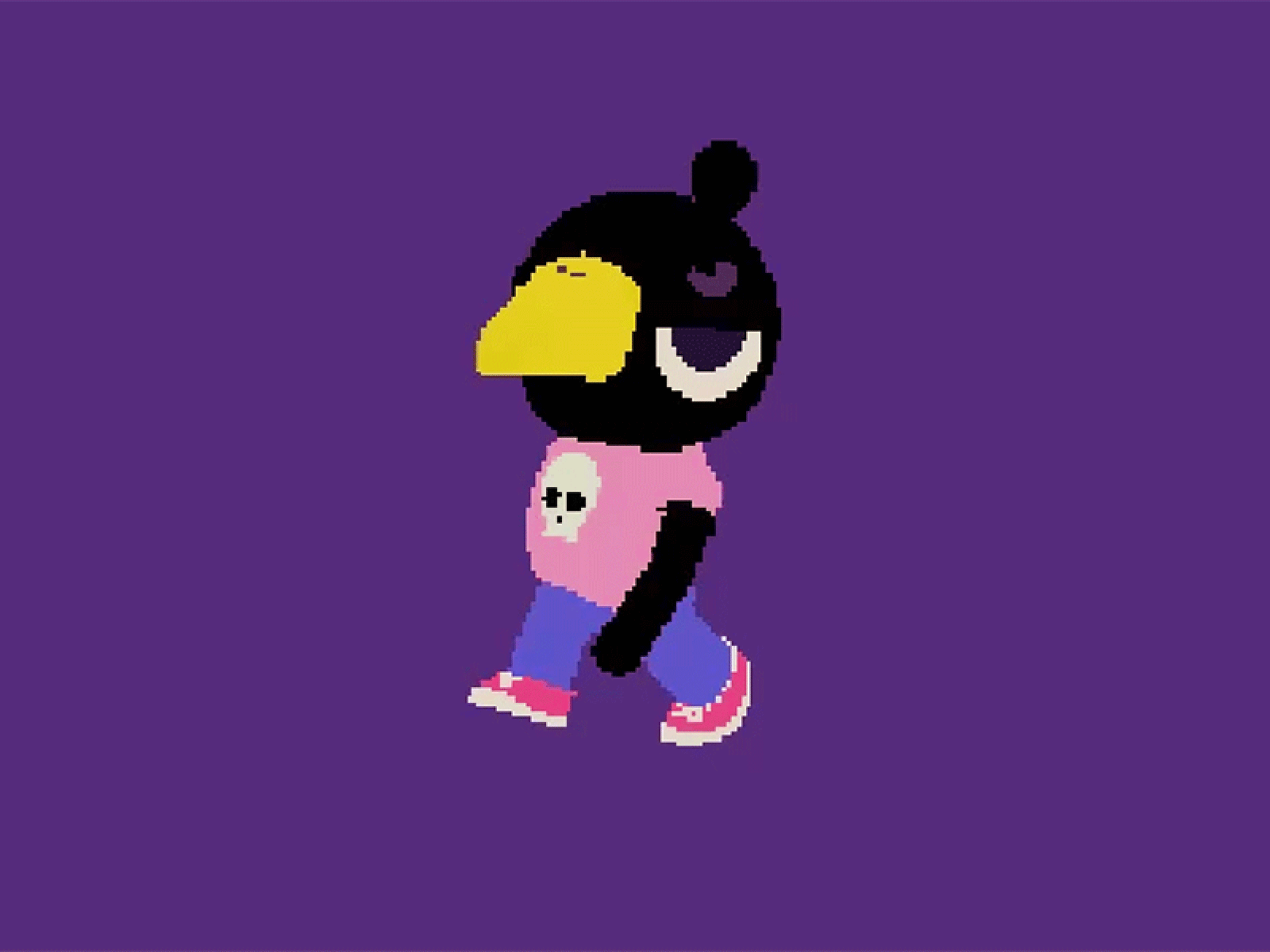 Birb Dude 3d 3d animation 3d character animation birb blender character design gif pixel pixel art walk cycle