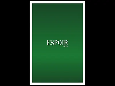 Espoir(hope) saying gradient matte finished poster corel poster hope espoir