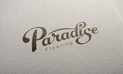 Paradise Flooring flooring laminate logo logodesign logotype paradise typography vinyl wood woods