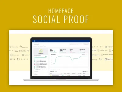 Startup social proof analytics conversion design homepage landing page product mockup product page saas social proof startup testimonial testimonials ui uiux