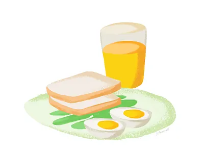 FOOD_0001 2d digital painting flat design. illustration