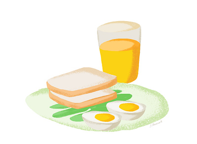 FOOD_0001 2d digital painting flat design. illustration