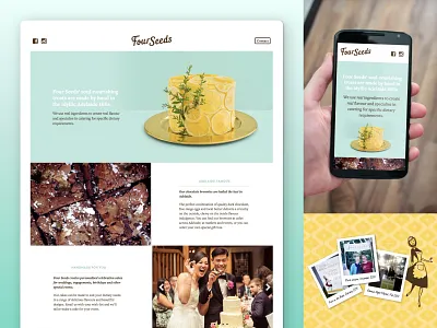 Four Seeds Website branding design flat design interface design typography ui vector